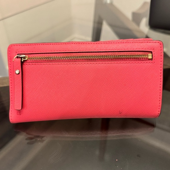 Kate Spade Wallet Barbie Pink Card Holder Coin Purse Fuchsia Snap closure - Picture 3 of 8